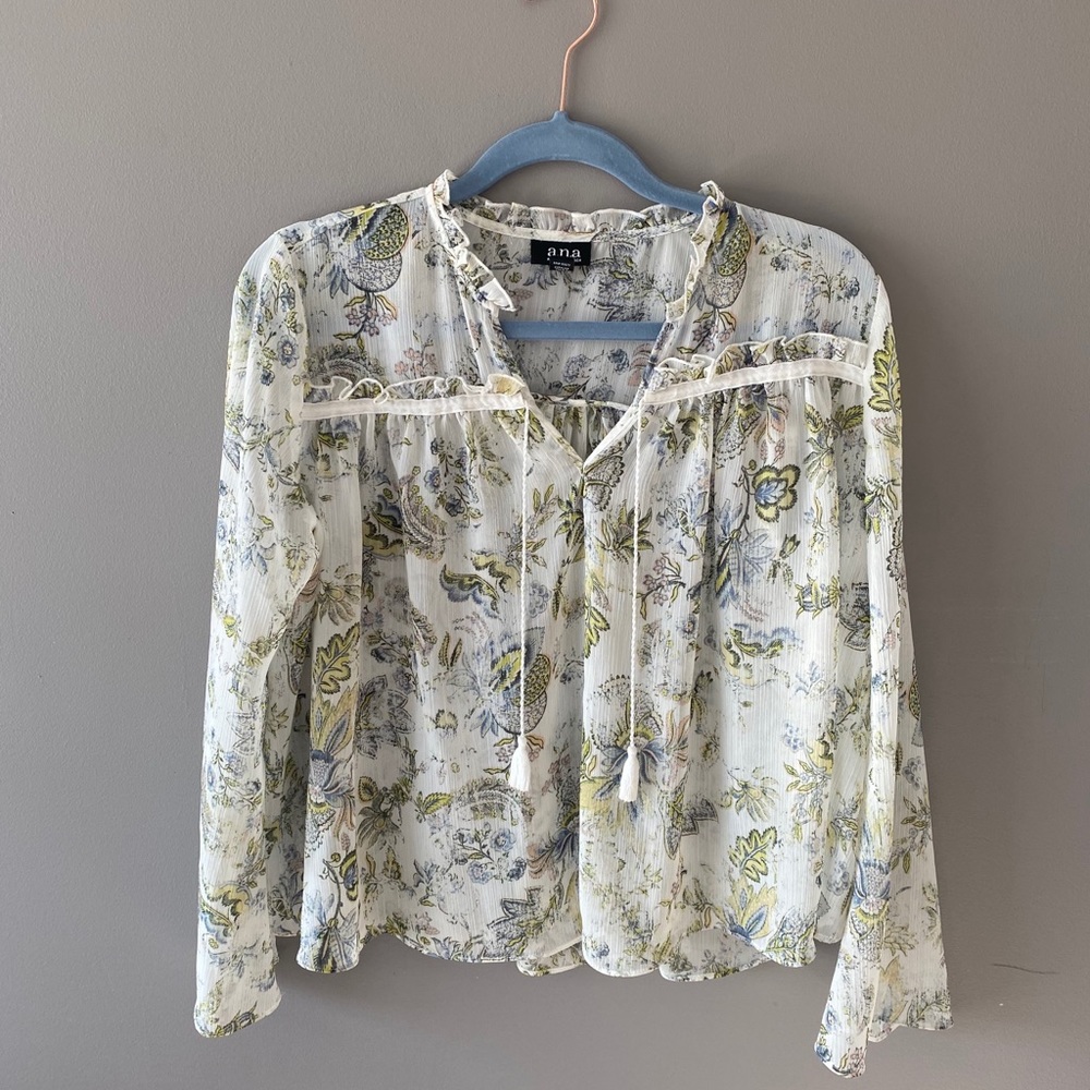 Boutique floral print blouse (Sz. S)